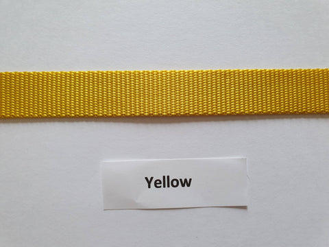 5/8" Heavy Nylon Webbing - Variety of Colors - Yellow, Beige, Pink, Teal & Lt. Turquoise
