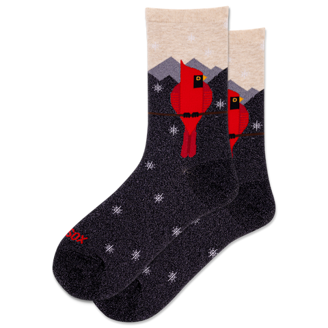 Metallic Cardinal Women's Crew Socks