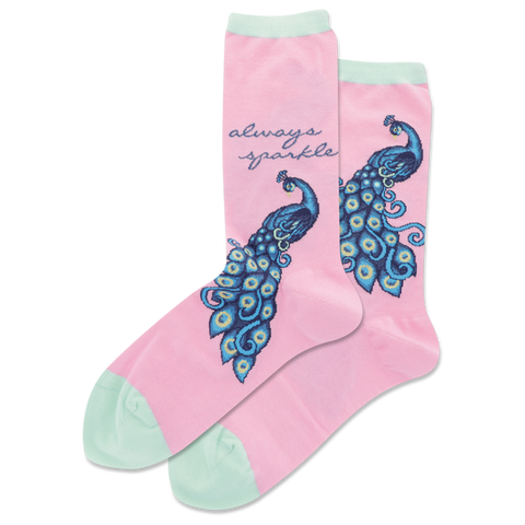 Peacocks "Always Sparkle" Women's Crew Socks