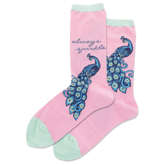 Peacocks "Always Sparkle" Women's Crew Socks