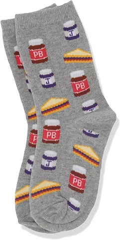 Peanut Butter & Jelly Kid's Crew Socks (S/M)