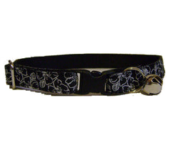 Black Hibiscus Cat Collar