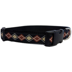 Brown Argyle Dog Collars