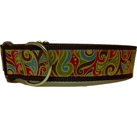 Colorful Swirls Dog Collars