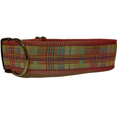 Madras Stripe Dog Collars