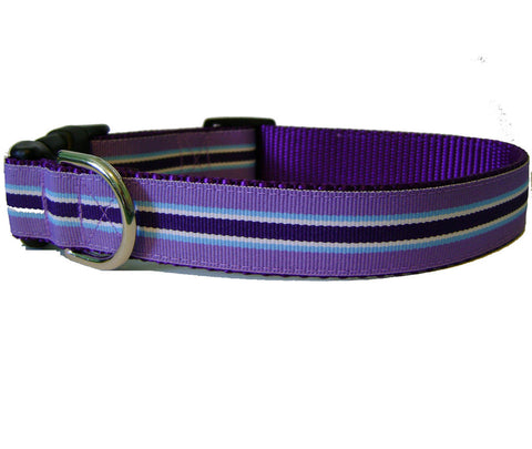Purple Stripes Dog Collars