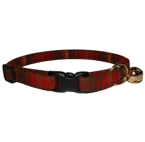 Maple Leaf Tartan Cat Collar